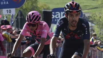 El corredor colombiano fue clave en la estrategia del equipo y permitió que Egan Bernal llegara con buen ritmo al tramo final del recorrido.