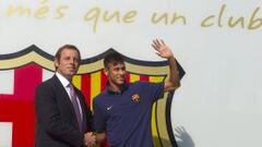 Neymar, con Rosell.