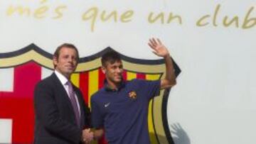 Neymar, con Rosell.