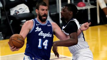 Marc Gasol, durante un partido de la NBA con Los Angeles Lakers.