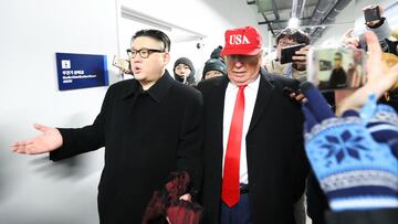 Trump & Kim Jong-un impersonators thrown out of opening ceremony