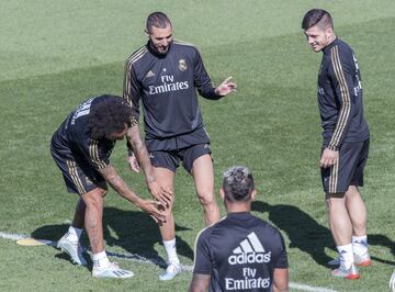 Marcelo, Benzema y Jovic 