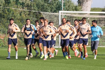 El Cádiz en el entrenamiento del pasado 20 de noviembre en la Ciudad Deportiva.