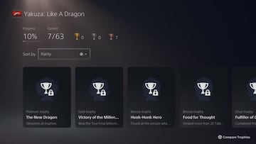Así era la disposición de Trofeos de PS5 hasta ahora (horizontal) | Imagen: DigitalTrends