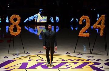 Las imágenes del espectacular homenaje a Bryant en el Staples