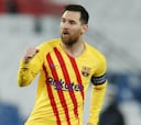 Messi, solo ante el gol