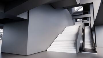 Boceto de las escaleras proyectadas