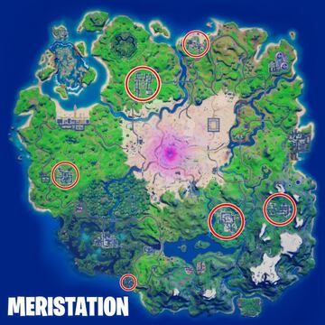 Varias de las ubicaciones del mapa en las que encontraremos váteres
