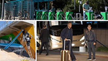 Recibimiento al Madrid en el hotel y preparativos del Almaty para el partido.