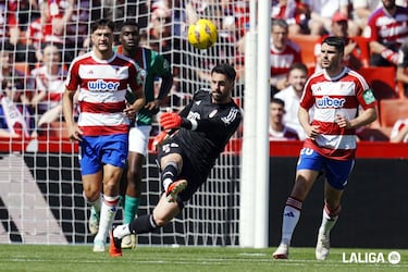 El portero argentino volvió a ser de los mejores del Granada. Ante el Alavés realizó varias paradas de mérito que permitieron al equipo granadino sumar su primera victoria con Sandoval.