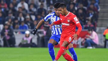 during the 7th round match between Monterrey and Toluca as part of the Torneo Clausura 2024 Liga BBVA MX at BBVA Bancomer Stadium on February 18, 2024 in Monterrey, Nuevo Leon, Mexico.