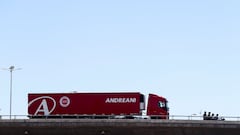 An Andreani logistics service truck transports cool boxes with doses of the Sputnik V (Gam-COVID-Vac) vaccine against the coronavirus disease (COVID-19), in Buenos Aires, Argentina December 24, 2020. REUTERS/Agustin Marcarian