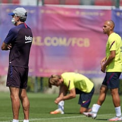 Alta tensión entre Setién-Sarabia y los jugadores del Barça