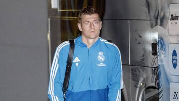 Kroos, en una concentración del Real Madrid.