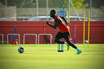 Lago Junior en un entrenamiento con el Mallorca. 