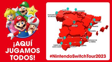 Nintendo Switch Tour 2023 ciudades juegos disponibles regalos