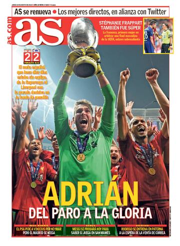 Las portadas de AS de agosto