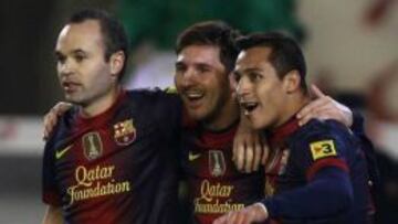 Alexis e Iniesta coincidieron en Barcelona entre el 2011 y 2014.