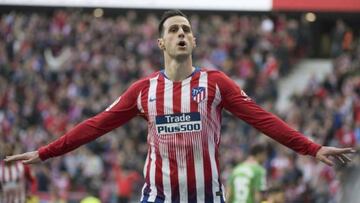 Kalinic en un partido con el Atl&eacute;tico de Madrid 