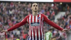 Kalinic en un partido con el Atl&eacute;tico de Madrid 