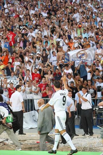 Cristiano Ronaldo en el estadio Santiago Bernabéu.