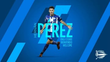 Hern&aacute;n P&eacute;rez llega cedido por el Espanyol al Alav&eacute;s. 