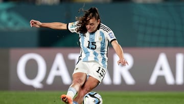 Soccer Football - FIFA Women’s World Cup Australia and New Zealand 2023 - Group G - Italy v Argentina - Eden Park, Auckland, New Zealand - July 24, 2023 Argentina's Florencia Bonsegundo in action REUTERS/David Rowland