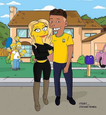 Figuras del fútbol mundial echas al estilo de Los Simpsons