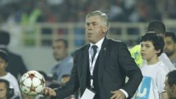 Ancelotti, en el partido ante el Milán en Dubai.