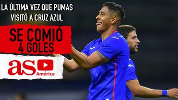 La última vez que Pumas visitó a Cruz Azul, se comió cuatro goles