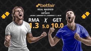 Real Madrid vs. Getafe CF: horario, TV, pronósticos, estadísticas y clasificación