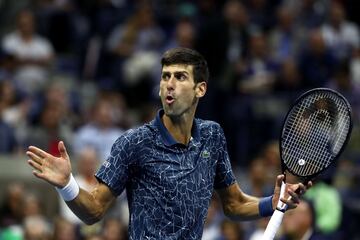 Novak Djokovic ante Juan Martín del Potro.