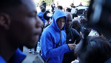 Didier Deschamps’ team will wear their new World Cup strip for the first time in this month’s friendlies against Brazil and Colombia.