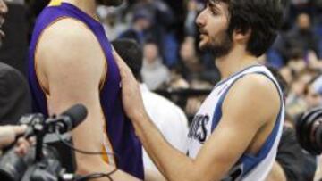 Pau Gasol y Ricky Rubio.