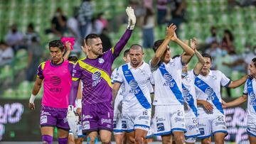 Antony Silva of Puebla during the game Santos vs Puebla, corresponding to the 17th round match of the Torneo Guard1anes Clausura 2021 of the Liga BBVA MX, at TSM Corona Stadium, on May 02, 2021.
<br><br>
Antony Silva de Puebla durante el partido Santos vs Puebla, correspondiente a la Jornada 17 del Torneo Clausura Guard1anes 2021 de la Liga BBVA MX, en el Estadio TSM Corona, el 02 de Mayo de 2021.