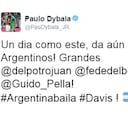 Dybala, Ginóbili y Maradona celebran la Davis de Argentina