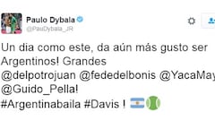 Dybala, Ginóbili y Maradona celebran la Davis de Argentina