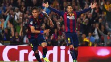 Neymar y Luis Suárez