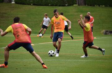 La Selección Colombia sigue su preparación en Milan pensando ya en Egipto, rival al que enfrentará este viernes en Bérgamo, Italia, en partido amistoso previo a Rusia. Con un grupo de 24 jugadores, los dirigidos por Pékerman hicieron trabajo con balón.