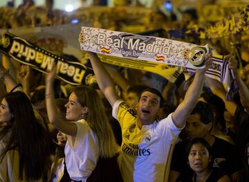 Real Madrid celebrate LaLiga title win at Cibeles