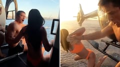 Katy Perry and Orlando Bloom’s thrilling helicopter leap into the sea goes viral