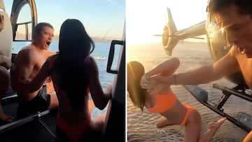 Katy Perry and Orlando Bloom’s thrilling helicopter leap into the sea goes viral