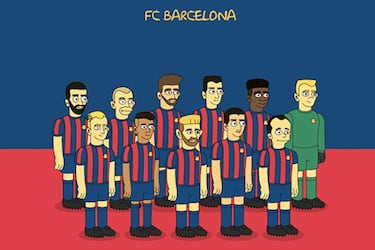 Real Madrid and Barcelona squads get 'The Simpsons' treatment