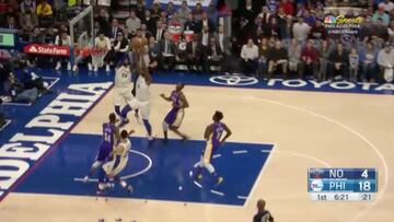 Lo nunca visto en una cancha NBA: ¡los Sixers inventan el mate doble!