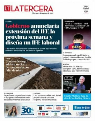 La salida de Messi, en las portadas de los periódicos de medio mundo