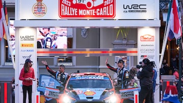 2023 FIA World Rally Championship Round 1,
Rallye Monte-Carlo 2023, 19-22 January 2023

Dani Sordo, Candido Carrera, Hyundai i20 N Rally1 Hybrid, Podium during Day 3 of WRC Rallye Monte-Carlo 2023      

Photographer: Romain Thuillier
Worldwide copyright: Hyundai Motorsport GmbH