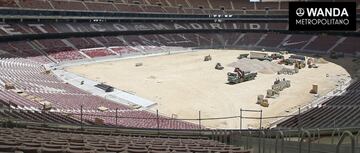 Todas las butacas del aforo general ya están instaladas en el Wanda Metropolitano. 