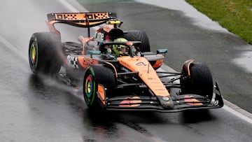 Formula One F1 - Australian Grand Prix - Albert Park Grand Prix Circuit, Melbourne, Australia - March 16, 2025 McLaren's Lando Norris in action during warm up REUTERS/Mark Peterson