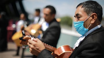 Mariachis en M&eacute;xico, 2020. 