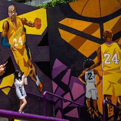 Un graffiti de Kobe Bryant en la ciudad de Guangzhou